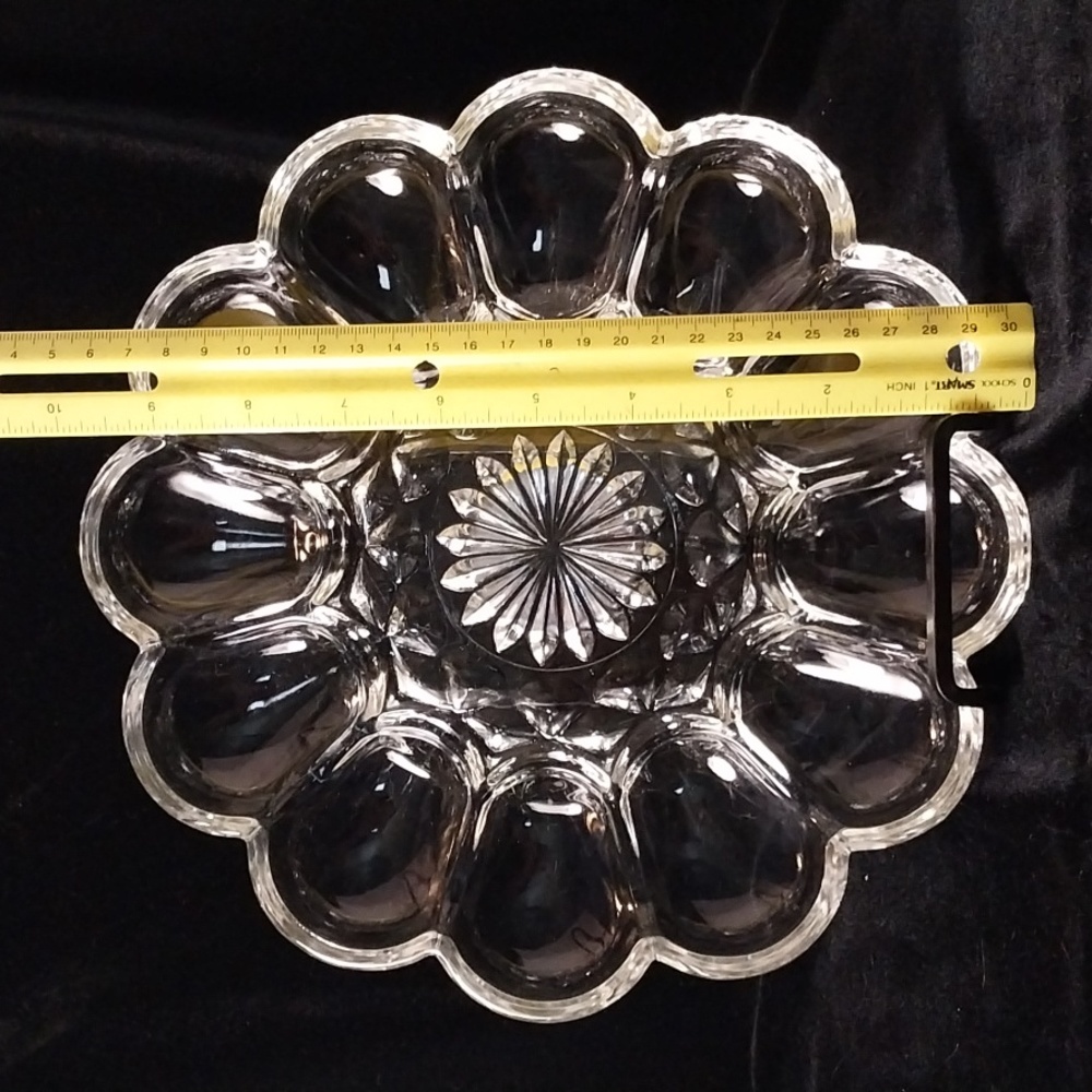 Vintage Anchor Hocking, "Fairfield" Pattern, Deviled Egg Platter - Picture 2 of 8